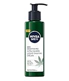 NIVEA MEN Sensitive Pro Ultra Calming Liquid Shaving Cream (200 ml), Shaving Cream Enriched with Hemp Seed Oil and Vitamin E for Stress-Minimising Face Care