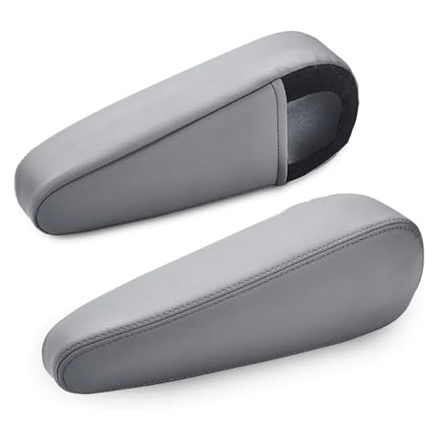 KBH Car Seat Armrest Cover for Lexus GX470 2003 2004 2005 2006 2007 2008 2009, Vinyl Leather Interior Accessories, Anti-Scratch, 1 Pair, Dark Gray Cover