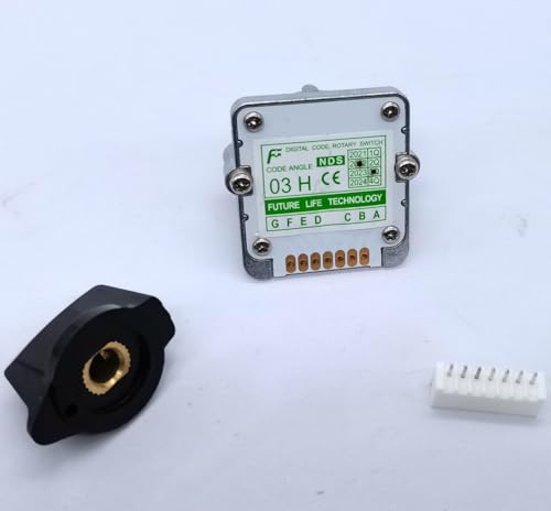 1 Set Future NDS Series Digital Band Switch, Digital Code Rotary Switch Including knobs (03-Gray Output with P Output, H Type: 13.85°(360°/26))