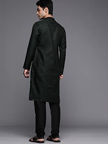 Kurta Manyavar ensemble complet avec 2 pyjamas jacquard confort - 2