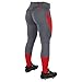 CHAMPRO unisex-adult Surge Traditional Low-Rise Fastpitch Softball Pant with Contrast-Color Braid Piping , Graphite, Scarlet, Small