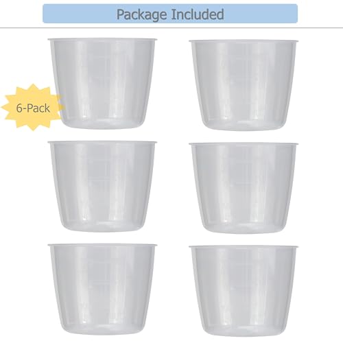 Set de 6 Vasos Medidores de Arroz Plástico Transparente 160 ml miniatura 2