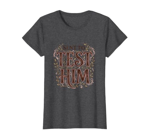 On My Husband's Last Nerve Sent To Test Him T-Shirt, Women, Dark Heather Grey, Medium