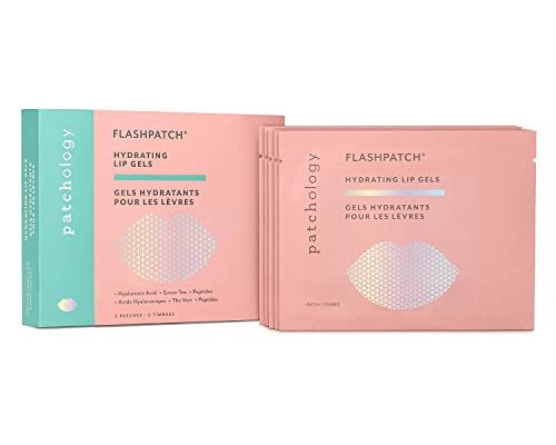 Patchology Flashpatch Hydrating Lip Mask Gels With Hyaluronic Acid, Green Tea And Peptides For Ultra Hydration & Repair - Best Dry Lip Treatment & Moisturizer For Dry Lips - Day & Night Use (5 Count) #TOP3