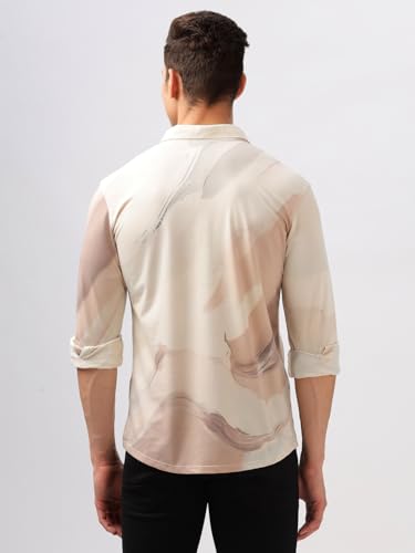 Image of BULLMER Trendy Regular Fit Striped Causal Full Sleeve Shirt for Men.
