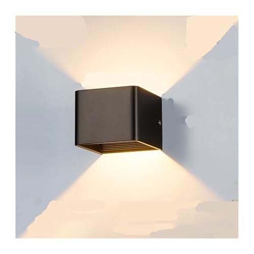 Aplique LED de pared negro 801 de estilo nórdico con luz cálida
