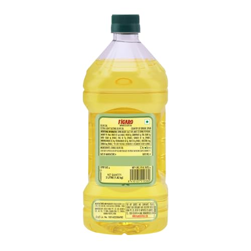 Image of Figaro Extra Light Tasting Olive Oil- Ideal for All Indian Cooking- Suitable for Deep Frying- Imported from Spain- 2L (Pack of 2)