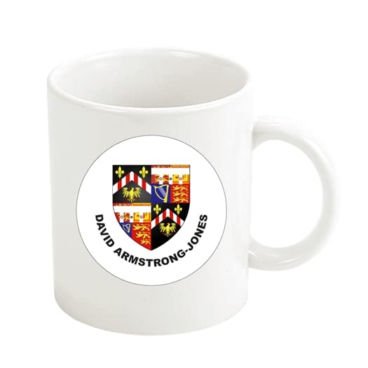 MUG . HARMONIAL SHIELD DAVID ARMSTRONG-JONES- COATS OF ARMS MARSHALLED NATIONAL IRELAND – IRELAND