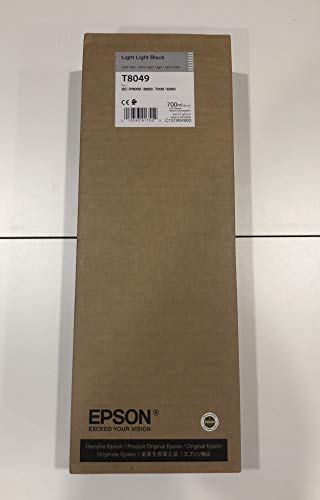 Epson T804900 UltraChrome HD Light Light Black Ink Cartridge (700 Millimeter)