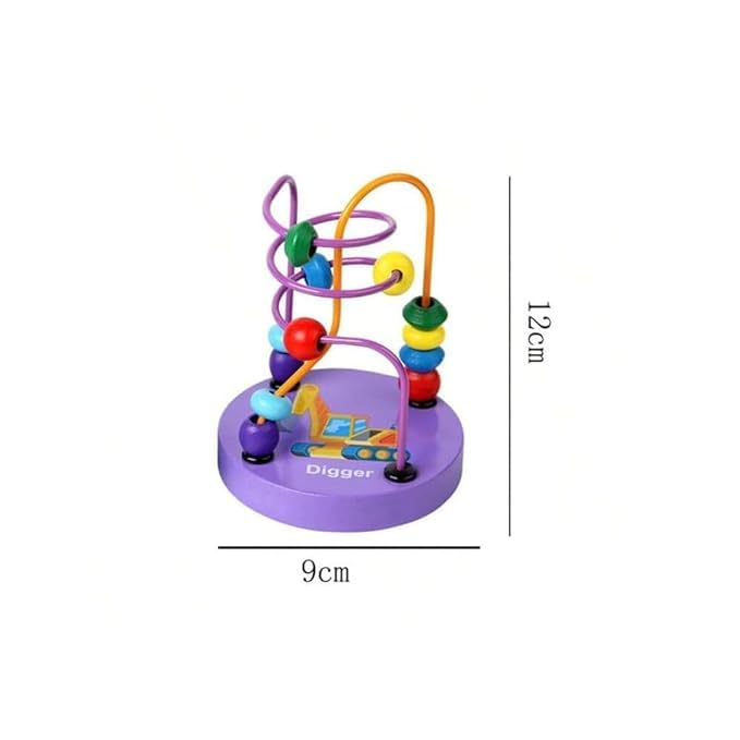 sensory wooden bead maze toy for nursery