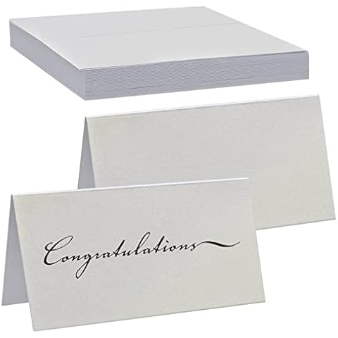 YOTINO 50 Pcs White Table Cards Name Place Cards Used for Weddings, Birthdays or Other Parties' Decoration Cover