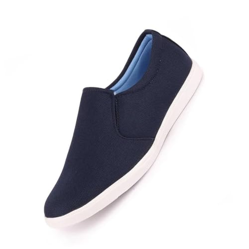 Image of FAUSTO Men's Canvas Loafers Casual Shoes for Casual Outfit|Evening|Outdoor|Fashion|Trending|Lightweight and Comfort with TPR Sole Flexiblity