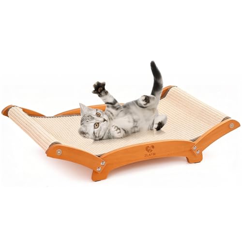 Rascador para Gatos 2 en 1 Cama y Alfombra de Sisal Extra Grande, Cama para Dormir, para Gatos de Interior, Tapete de Actividad y Zona de Descanso