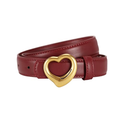 Skinny Leather Belts For Women, Ladies Thin Waist Belt For Dresses Jeans Pants, Adjustable Length