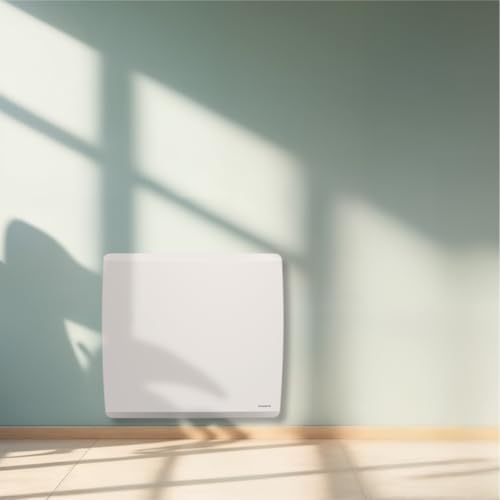 Radiateur électrique fixe connecté WiFi à inertie sèche céramique + film avec thermostat interchangeable THOMSON MOLY horizontal - vue 3