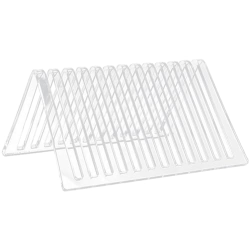 Cabilock Vinyl Record Storage Rack Desktop Organizer for Albums and Magazines Stable Design for Dimensions