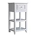 Elegant Home Fashions Dawson Collection Shelved Floor Cabinet with Drawer, White