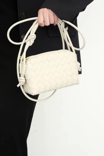 Vegan Leather Woven Crossbody Bag for Women, Braided Trendy Shoulder Bag -Handwoven Handbag Purse2