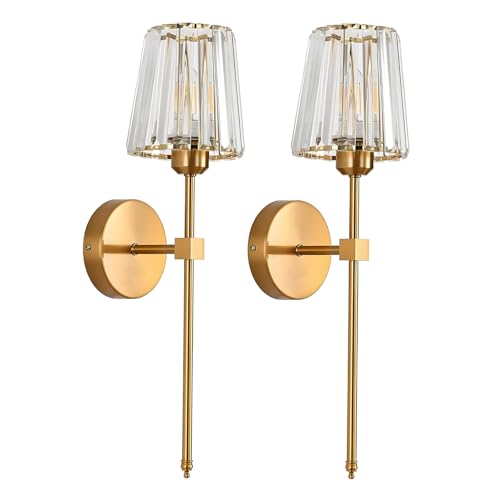 XIRYTU H Apliques de Pared de Cristal Dorado