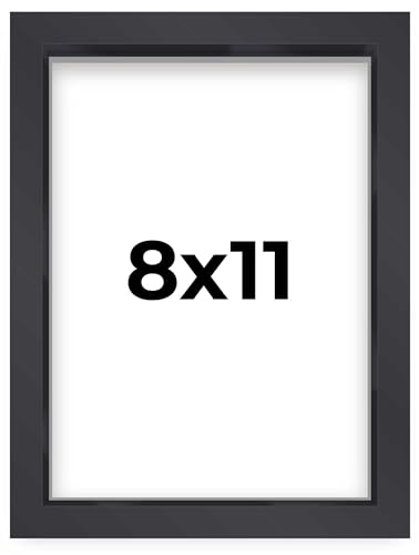 8x11 Shadow Box Frame Contemporary Black Finish | 3/4" Depth of Usable Space| Interior Size 8x11 or 11x8 Inches| UV Resistant Acrylic, Acid-Free Backing, Wall Hangers | Made in USA