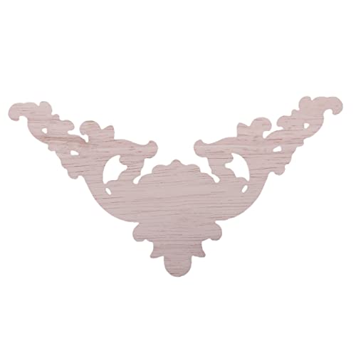 Apliques de madera tallada en roble con relieve simetrico para restaurar molduras de armarios 4