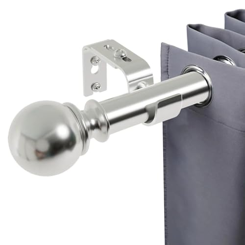 Bastoni Tende Moderni Bastoni Per Tende Allungabili Con Estremità Sferiche In Acciaio Inox Per Camera Da Letto Soggiorno Camera Dei Bambini 70-143 Cm
