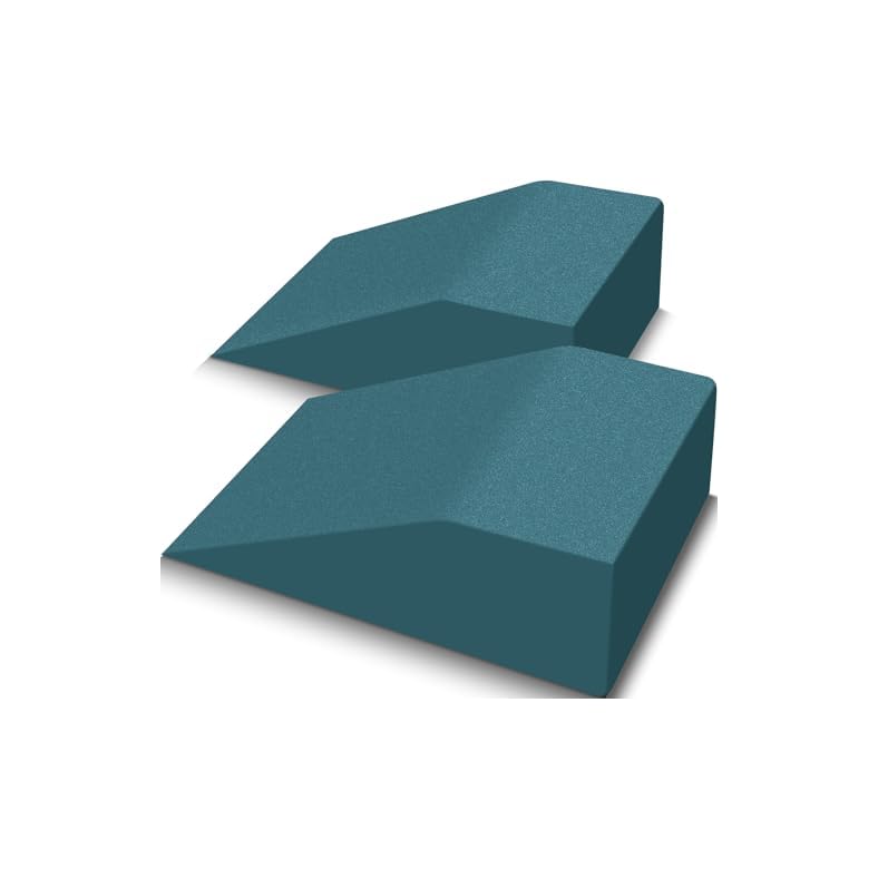 2 Pack Squat Wedge, Supportive Foot Wrist Exercise Wedge for Squat, Yoga, Pushup, Balance, Stretch, Strength, Pilates, Plank, Physical Therapy – EVA Riser Block for Men & Women