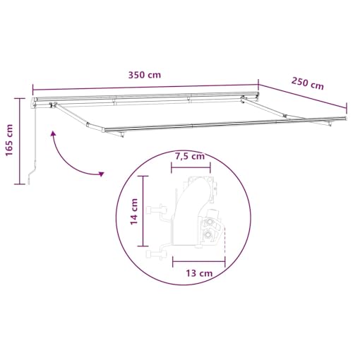 Toldo retráctil de terraza para crear sombra en el jardín rectangular 4
