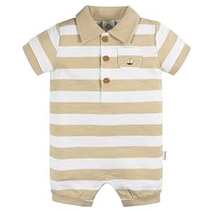 Gerber Baby Boys’ Cotton Polo Romper