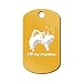 I Love My Papillon Engraved Keychain/GI Tag Mister Petlife v2 Gold