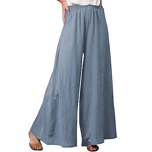 2025 Trendy Summer Drawstring Flowy Pants That Look Like Skirts- Summer Pants for Women Elastic Waist Gauze4