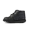 Kickers Unisex Kids Leather Alternative Kick Hi Classic Ankle Boots with Zip | Plant Based Material | Extra Comfortable | Added Durability | Premium Quality, Black, 11 UK Child #1