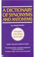Dictionary of Synonyms and Antonyms 0812444639 Book Cover
