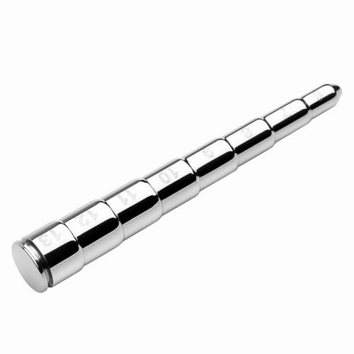 Romi Stainless Steel Urethral Sounds Penis Plug 3.54 Inch Long Trapezoidal Urethral Dilator Masturbation Rod Bladder Stimulation for Men (M)