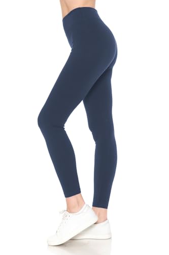 Legging en coton femme Leggings Depot bleu grande taille 3X pantalon stretch