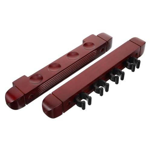 ibasenice 1Set Wooden Pool Stand Wall Mount Rack Sturdy Holder for Display Storage Durable Billiard Organizer for Decor