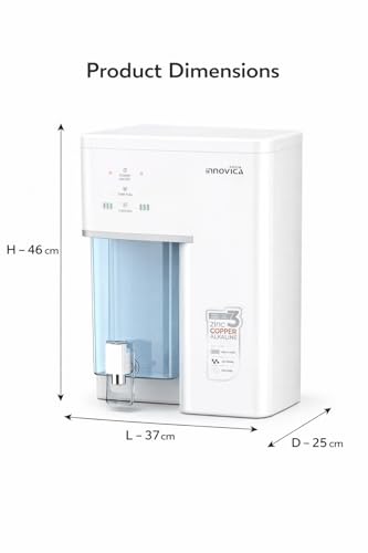 Image of Aqua Innovica 9-Stage RO Water Purifier with Alkaline, Copper, Zinc & LED UV | 10L Storage | TDS Controller | up to 3000 TDS | for Home & Office | Municipal & Borewell | NSF Certified
