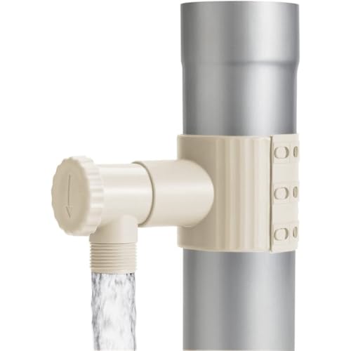 Colector de agua de lluvia con sierra para descenso de 75 a 100 mm, de color arena