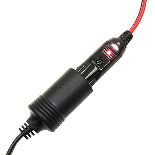 12V 12Volt Fused Replacement Cigarette Lighter Male Plug With Leads - 15Amp Male Cigar Lighter Replacement Power Plug 12V Dc Auto Cigarette Male Plug Battery Charger Kit Cigar Plug Connector #TOP6
