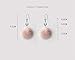 FXHHXFH Jewelry for Women, S925 Earrings Female Korean Art Diamond Girl Sweet Hairy Ball Cute Fashion Earringspink Jewelry