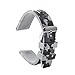 WNFYES Camouflage Silikonband Flachkopfband Verdickter Edelstahlverschluss Watch Band Silikon (Color : Grey, Size : 24mm)