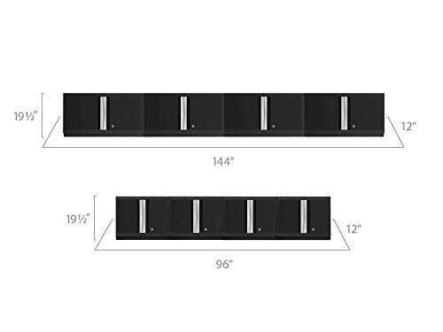 NewAge Products Bold Series Black 8 Piece Set, Garage Cabinets, 63280