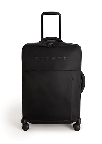 CREATE / Luggage Studio Soft/Maleta Blanda de poliéster Negro / 47x25.5x65cm / Candado TSA, 4 Ruedas Dobles, Organizador, Mango telescópico, Tejido Impermeable, Etiqueta identificativa CREATE / Luggage Studio Soft/Maleta Blanda de poliéster Negro / 47x25.5x65cm / Candado TSA, 4 Ruedas Dobles, Organizador, Mango telescópico, Tejido Impermeable, Etiqueta identificativa