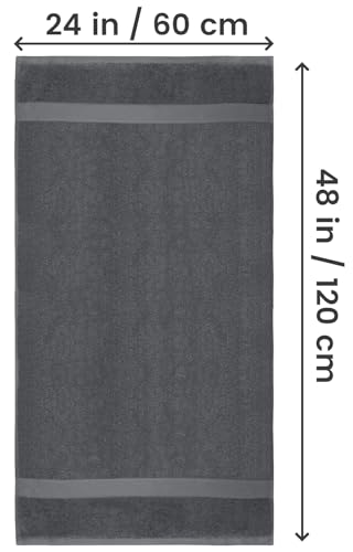 Image of Utopia Towels 6 Pack Bath Towel Set (24 x 48 Inches), 500 GSM 100% Ring Spun Cotton Medium Lightweight and Highly Absorbent Quick Drying, Premium Towels for Hotel, Spa and Bathroom (CG)