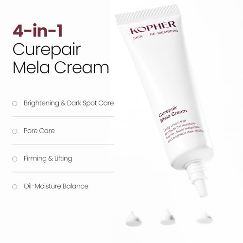 Kopher Curepair Mela Cream[4ever Edition] with 10GF Soothing & Repairing Moisturizer for Sensitive Skin - Redness Relief, Barrier Strengthening Skin, Korean Skincare (1.18 fl.oz.)