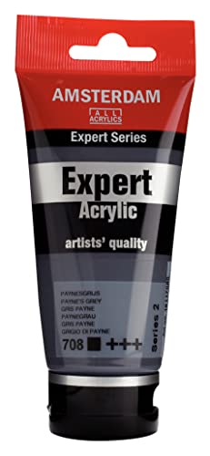 Amsterdam Expert Series Acrylic Paint - Gris de Payne 708 - Tube de 75 ml - Qualité artiste - Excellente résistance à la lumière - Film durable et flexible - Fabriqué aux Pays-Bas