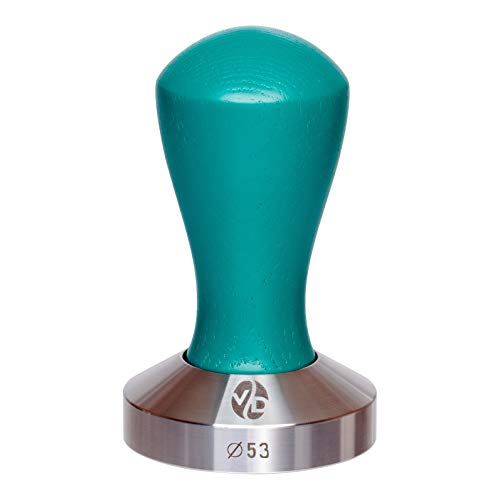 タンパー-エスプレッソタンパー-コーヒータンパークラシックカラーシリーズ-コーヒープレスツール-タンパーエスプレッソ-ステンレススチールエスプレッソタンパー-無垢材のハンドル-プレッシャーベースタンパー