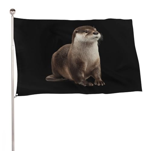 Bandera decorativa de nutria impresa para renovar la estética de patios oscuros 2