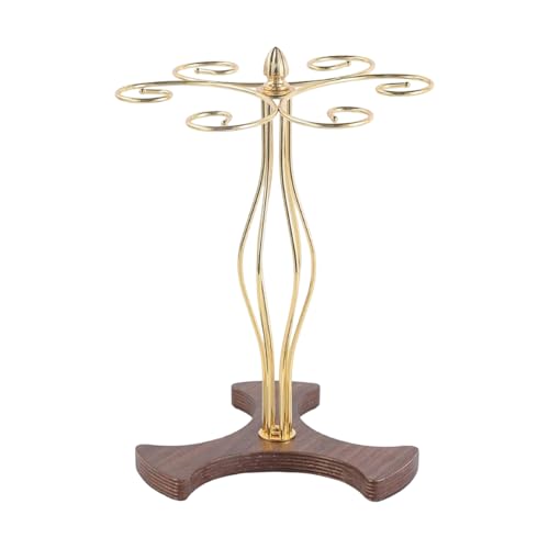 Ldabrye Colgador independiente para copas de vino, 6 ganchos, soporte para copas de cocina, encimera vertical, estante de almacenamiento de cristalería de instalación rápida, accesorio de cocina