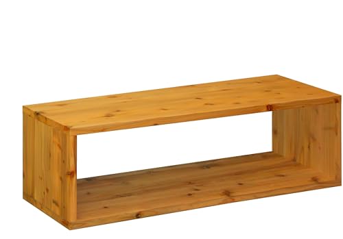 WOODPRO ロの字 四角 ラック 幅88cm 高さ25cm 奥行30cm ハニー色 国産杉 板厚2.4cm オープンラック 車中泊 隙間埋め 段差解消 横幅と高さは1cm単位でオーダー可 受注生産